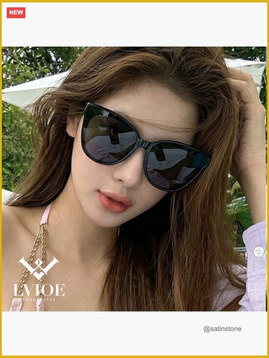 Polarized UV400 Cat Eye Oversized Sunglasses main image 6